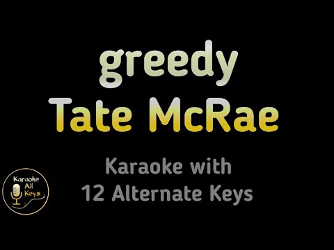 Tate McRae – greedy Karaoke Instrumental Lower Higher Male & Original Key