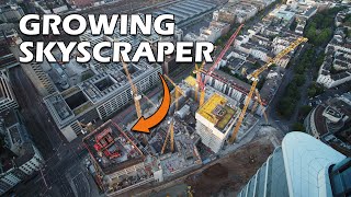NEW SKYSCRAPER for the FRANKFURT Skyline - CINEMATIC TIMELAPSE 4K - The Spin