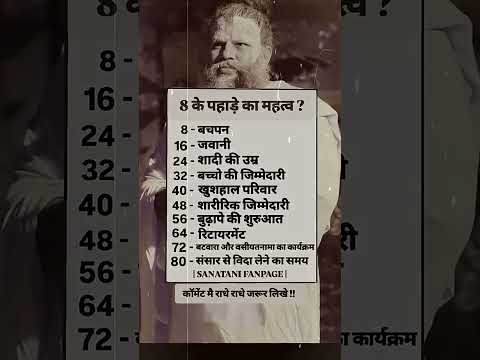   8 के पहाड़े का महत्व 🚩... #Sanatani #Hinduism #HinduCulture #Vedic #Spirituality 