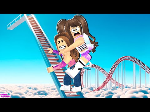 SUBIMOS A MAIOR ESCADA PARA DESCER O CARRINHO MAIS ALTO🎢 ROBLOX