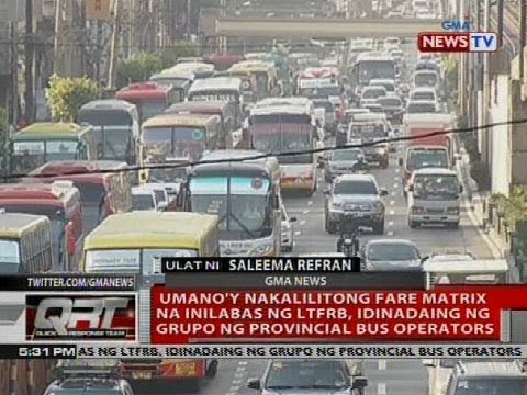 Fare Matrix Na Inilabas Ng LTFRB Inirereklamo Ng Grupo Ng Provincial