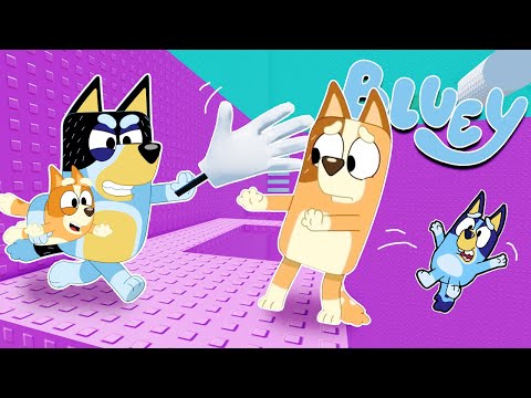 BLUEY TROLLEA a su FAMILIA en SLAP TOWER | Las Aventuras de BLUEY en ROBLOX!
