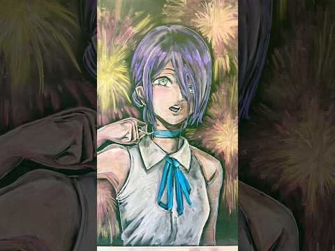 【黒板アートリクエスト】チェンソーマンレゼ #黒板アート #チェンソーマン #chainsawman #レゼ #irisout