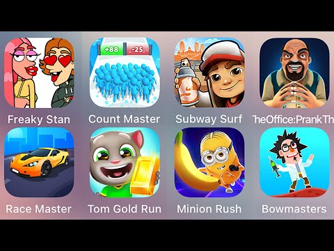 Count Master 3D,Subway Surf,Bowmasters,Tom Gold Run,Race Master,Minion Rush,Freaky Stan