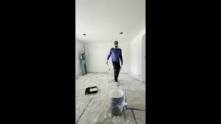 Man renovating a living room to new | Start to Finish by @klkbuilds