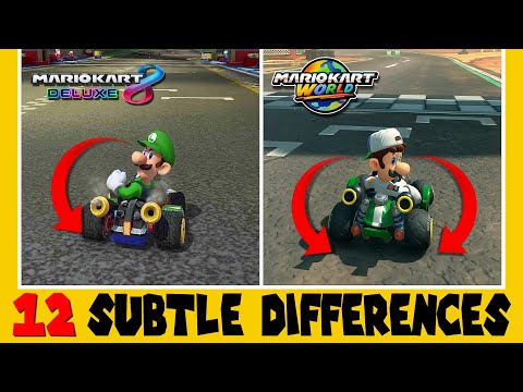 12 Subtle Differences between Mario Kart World and Mario Kart 8 Deluxe