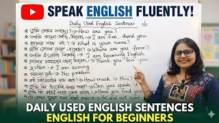 Daily Used English Sentences for Beginners//Spoken English 