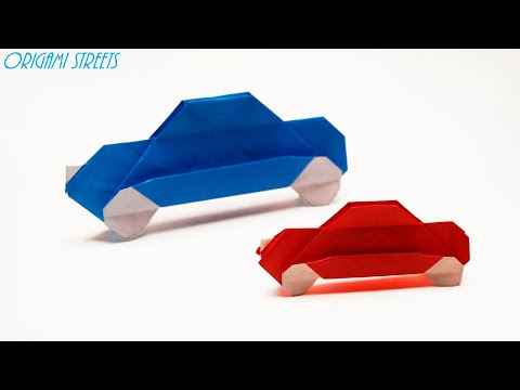 Как сделать машину из бумаги. Оригами машина