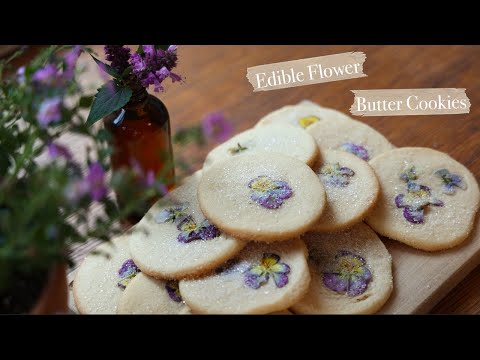 Midsummer Edible Flower Butter Cookies | Summer Solstice Recipe and Magick