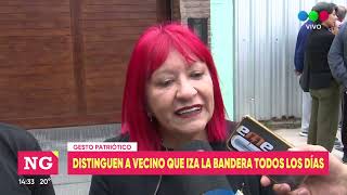 Concejo Municipal: reconocen a un vecino que todos los días iza la bandera