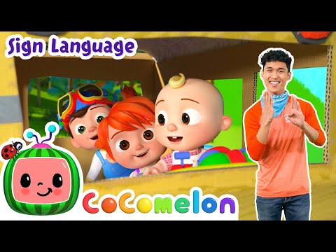 Wheels on the Bus! | Cocomelon Nursery Rhymes | Learn ASL & Baby Sign Language for Kids
