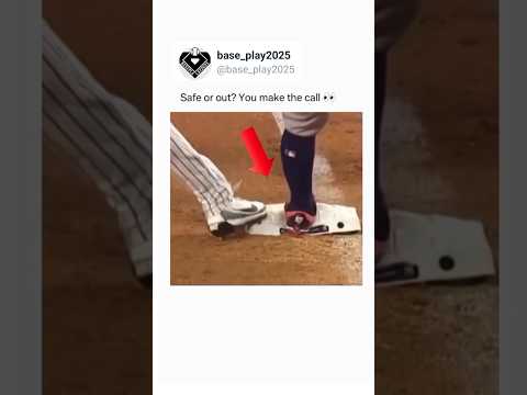 what do you think? π€This is as close as it gets π± #baseball#safeorout#mlb#close#viral