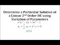 Variation of Parameters in Differential Equations