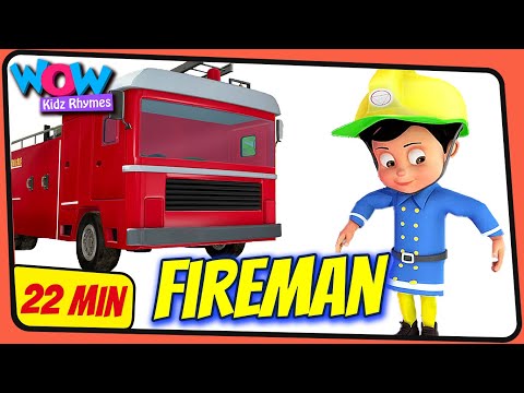 Fireman - Nursery Rhymes | Baby Songs In English | English Poem | Wow Kidz Rhymes