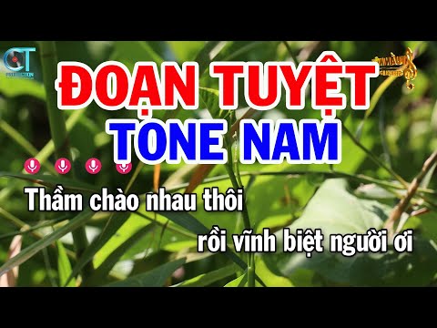 Karaoke Đoạn Tuyệt Tone Nam ( Gm ) Nhạc Sống Mới || Karaoke Tuấn Kiệt