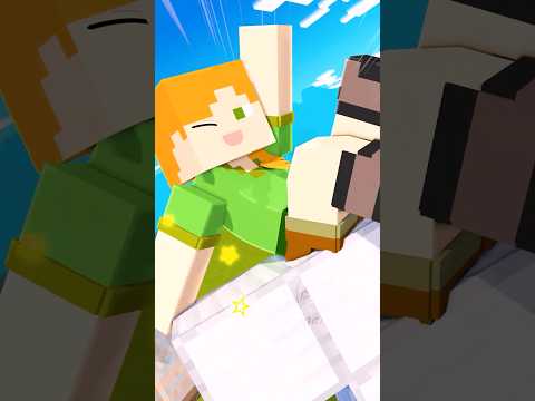 Alex became an Iron Golem アイアンゴーレムの作り方 #マイクラアニメ #minecraftanimation #minecraft