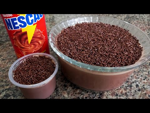 MOUSSE DE CHOCOLATE DE NESCAU - FÁCIL E RÁPIDO