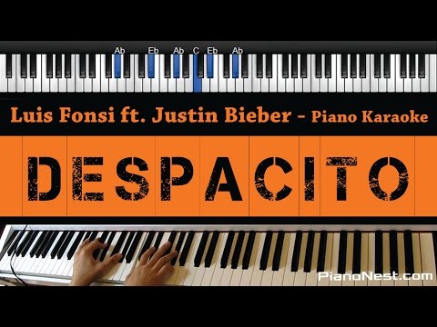 Luis Fonsi & Daddy Yankee – Despacito ft Justin Bieber – Piano Karaoke / Cover with Lyrics