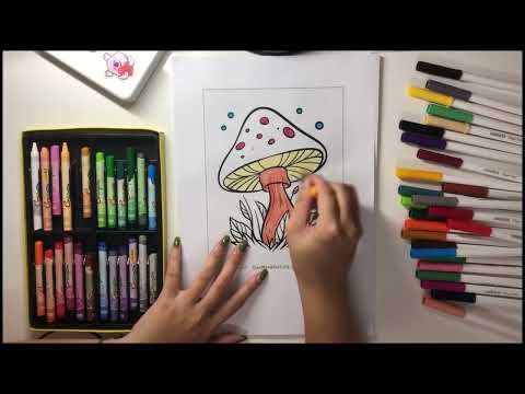 Color the picture of a giant mushroom