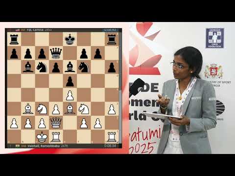 Game Analysis with Vaishali Rameshbabu 🇮🇳 | Round 3 | Tie-Breaks | FIDE Women’s World Cup 2025
