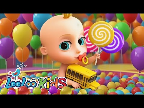 Johny Johny Yes Papa - Learn Colors + Wheels On The Bus | Colorful Balls + Baby Shark - Kids Songs