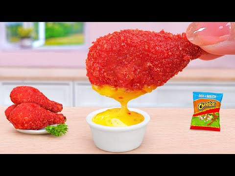 Delicious Food 😺🐭 How To Make Delicious Miniature Fried Buffalo Chicken Thighs 💗 Tina Mini Cooking