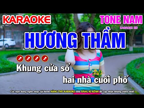 Hương Thầm Karaoke Nhạc Sống Tone Nam | Nàng Thơ Karaoke