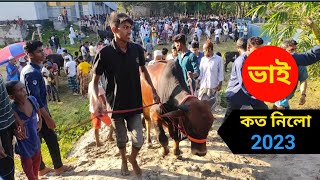 ভাই কত নিলো ২০২৩ !! vai koto 2023!! Gorur haat || গরু দাম কত ভাই ২০২৩!! hero vlogs