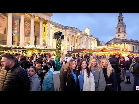 🎄🎅London Christmas Market Tour 2024 | 🎁Christmas Shopping & Festive Cheer [4K]