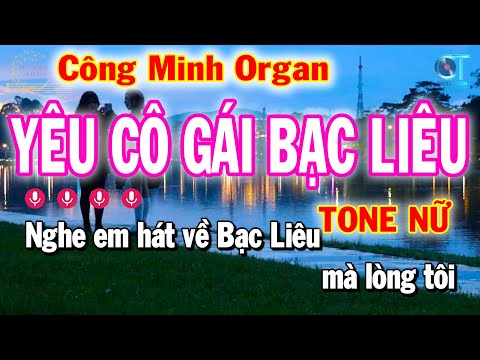 Yêu Cô Gái Bạc Liêu Tone Nữ (Gm) Karaoke Nhạc Sống Miền Tây