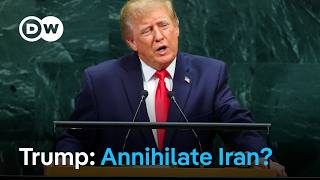 YouTube video thumbnail: 'Deal or Annihilation' for Iran: Trump's Message to UN