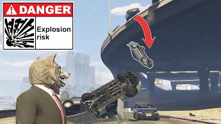 GTA 5 NPC's fahren freiwillig von der Brücke und explodieren