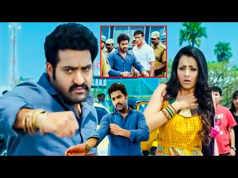 Jr. NTR And Trisha Krishnan "Unbelievable Twist Telugu Movie Scene | Dhammu Movie | Volga Videos
