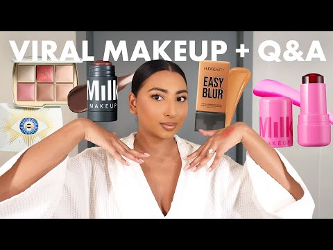 GRWM USING VIRAL MAKEUP PRODUCTS + Q&A (plans for kids, how I met Trieu, my fashion icons)