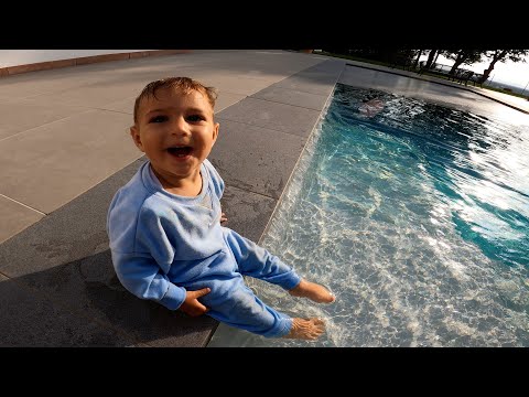 NIDALO SPRINGT IN DEN POOL 😱 | Nader Louisa