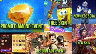Promo Dia Free ရမဲ့ Collab Skin နဲ့ New Hero အကြောင်း Skin အသစ် Update အသစ်အကြောင်းများ 🤩