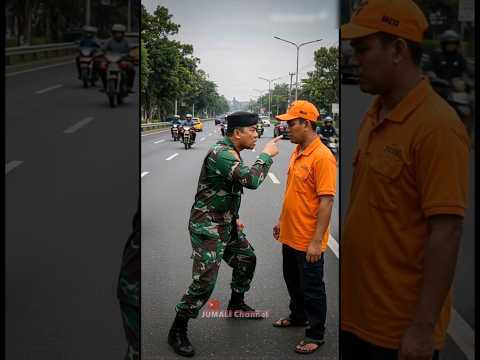 TNI Tegas! Tukang Parkir Liar Dimarahi di Tengah Jalan
