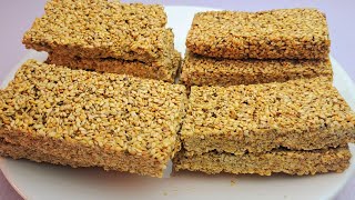 Homemade Sesame Bars Snack