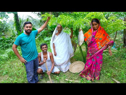 ঠাকুমা এই প্রথম গুরুদার বৌয়ের হাতে রান্না খেলেন 2kg ইলিশ দিয়ে বাগানের টাটকা ওল কচুর সেরা রান্না