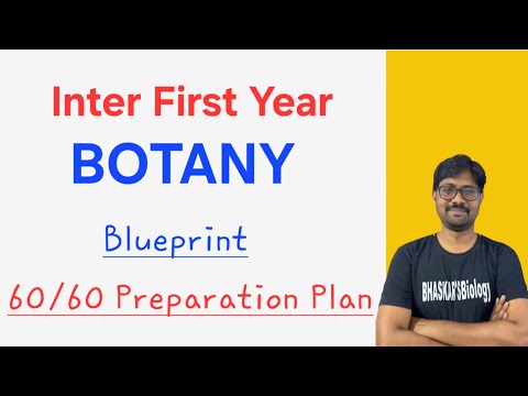 Inter First Year Botany Blueprint 2025 and 60/60 Preparation Plan || 60/60  రావాలంటే ఎలా చదవాలి