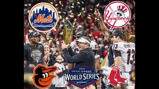 College Football predictions Subway Series preview Orioles Red Sox Little League Classic
