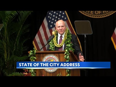YouTube video thumbnail: Honolulu Mayor Blangiardi Focuses on Affordability and Housing in 2026 State of the City Address