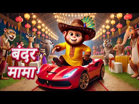 Bandar Mama Pehan Pajama II Bandar Mama Aur Kele | Hindi Rhymes for Children