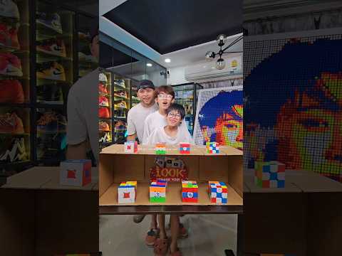 Family Funny Game! Rubik's cube #ikqlebron #challenge