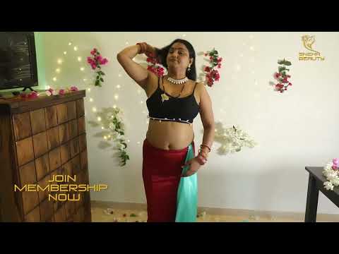 स्लीवलेस ब्लाउज के साथ सिल्क साड़ी कैसे पहने |  Easy saree draping tutorials by sneha beauty