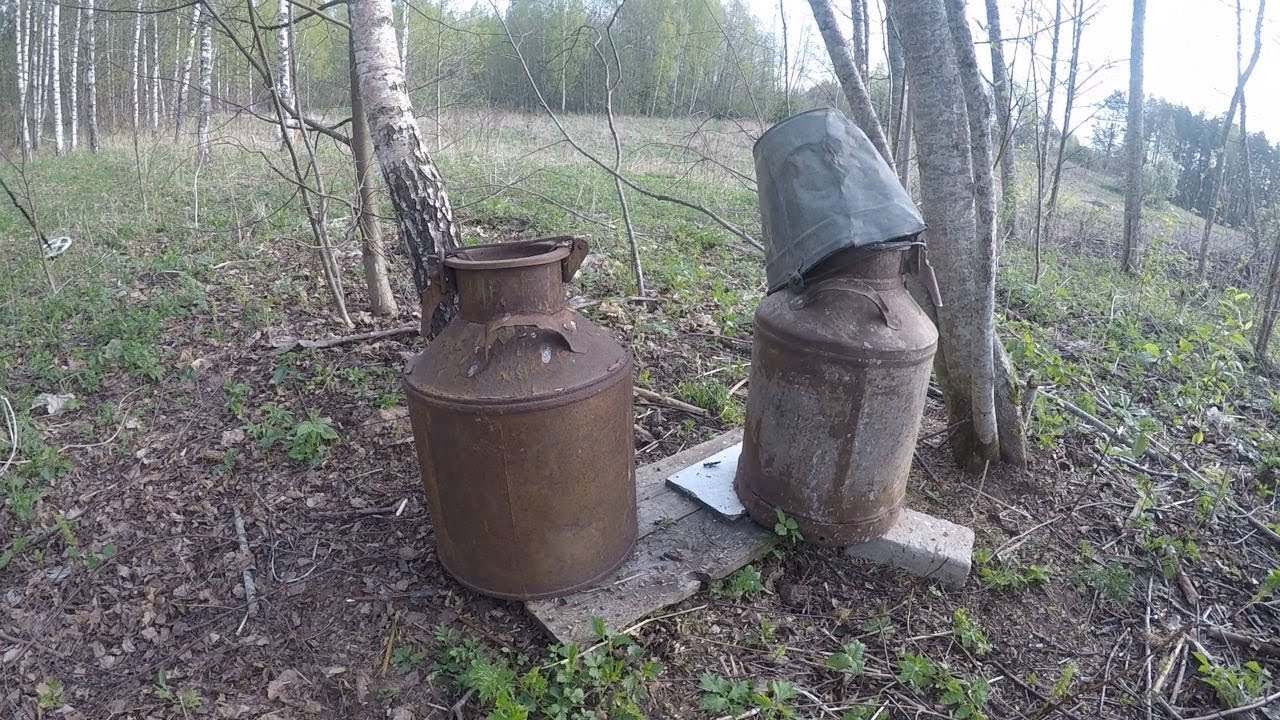 НАШЛИ ДВА ПОЛНЫХ БИДОНА В ЛЕСУ И ЖУТКАЯ РАЗВЕДКА