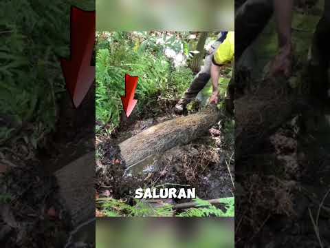 Saluran air di penuhi akar pohon #shorts