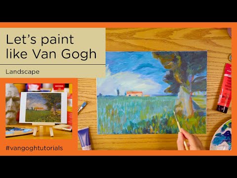Tutorials || Let's Paint Like Van Gogh || Landscape - YouTube