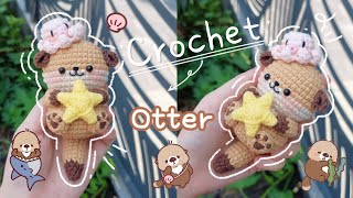 Crochet Otter Keychain 🦦 | Cute Otter Crochet Keychain | Móc len móc khóa Rái Cá