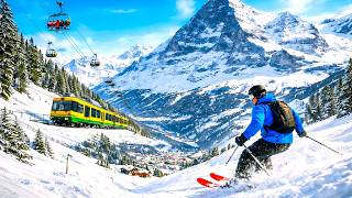 Skiing in Grindelwald 🇨🇭⛷️ Switzerland 4K